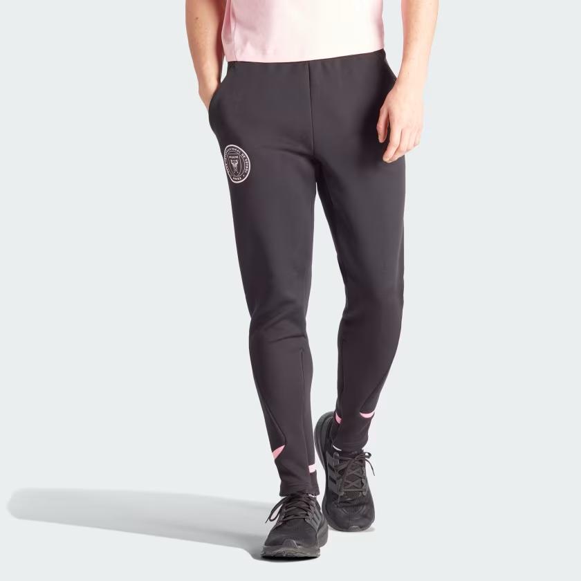 adidas Inter Miami Cf Designed For Gameday Color Block Elastic Waist Football Knit Pants Men Pants Black IW2109