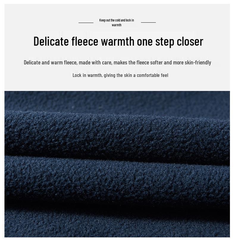 Men's Double-Sided Polar Fleece Jacket: Warm Cardigan for Students, Outdoor Sports & Casual Wear