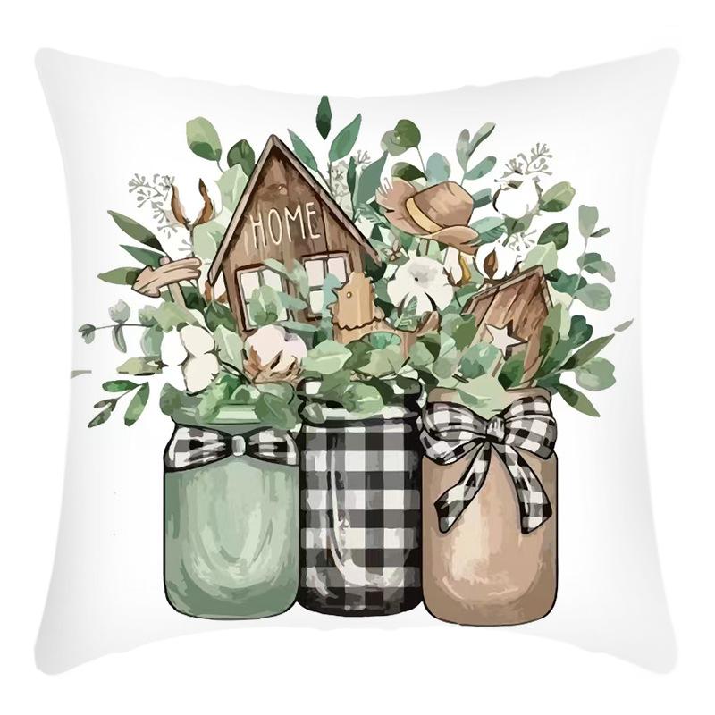 New Thanksgiving Series Pillow Cover Letter Truck Printed Cushion Home Sofa Cushion Cover