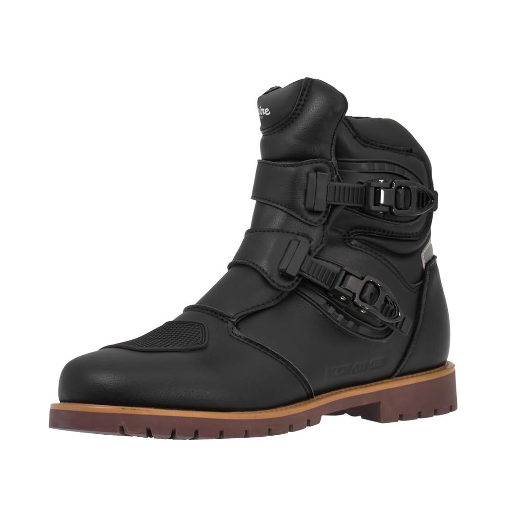 Komine 2025 Model WP Adventure Short Boots Size (BK-0975), Black, 26.5