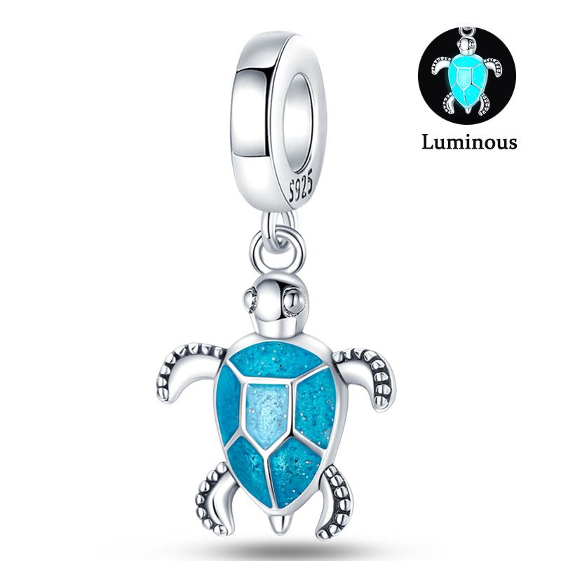 Charm Bead Components Compatible With Pan Copper Metal Firefly Ocean Star Butterfly Glowing Changing Color Trendy Authentic Original Bracelets Do It
