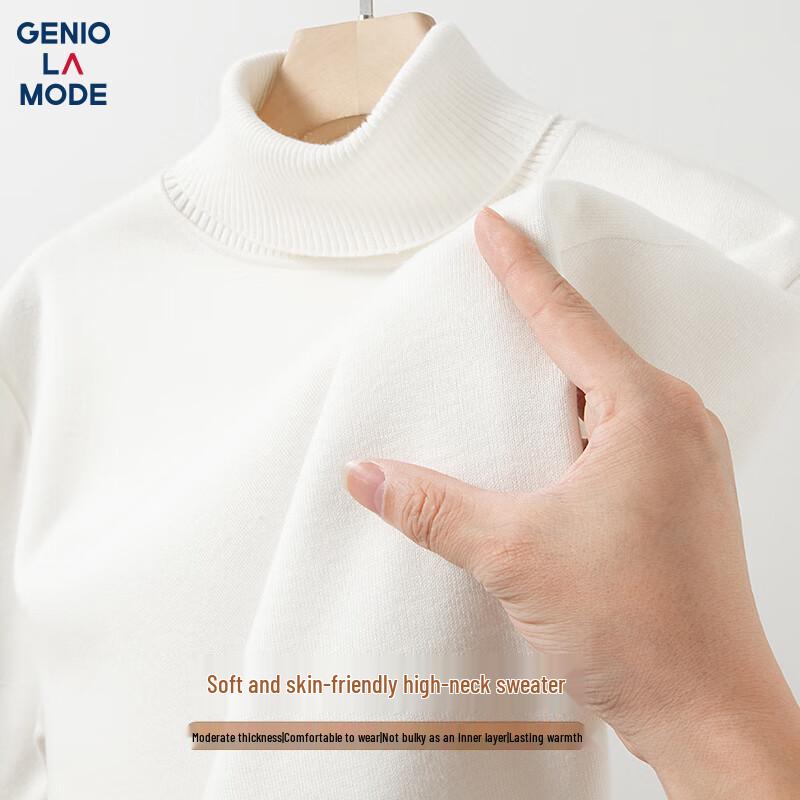 

GENIOLAMODE Men s Winter Turtleneck Knit Sweater L