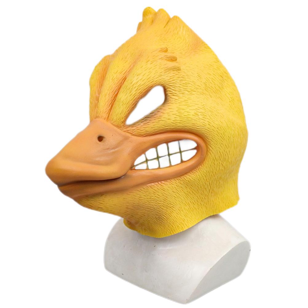 2022 Angry Duck Face Cover Latex Funny Cartoon Animal Head Face Cover Halloween Party Cosplay Prop