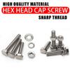 400 PCS, Stainless Steel Hexagon Bolt and Nut Combination Set, M4, M5, Hexagon Head - Including Flat Washers, Spring Washers, (b