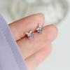 Beixi Lavender Butterfly S925 Sterling Silver Stud Earrings - Exquisite and Luxurious Design