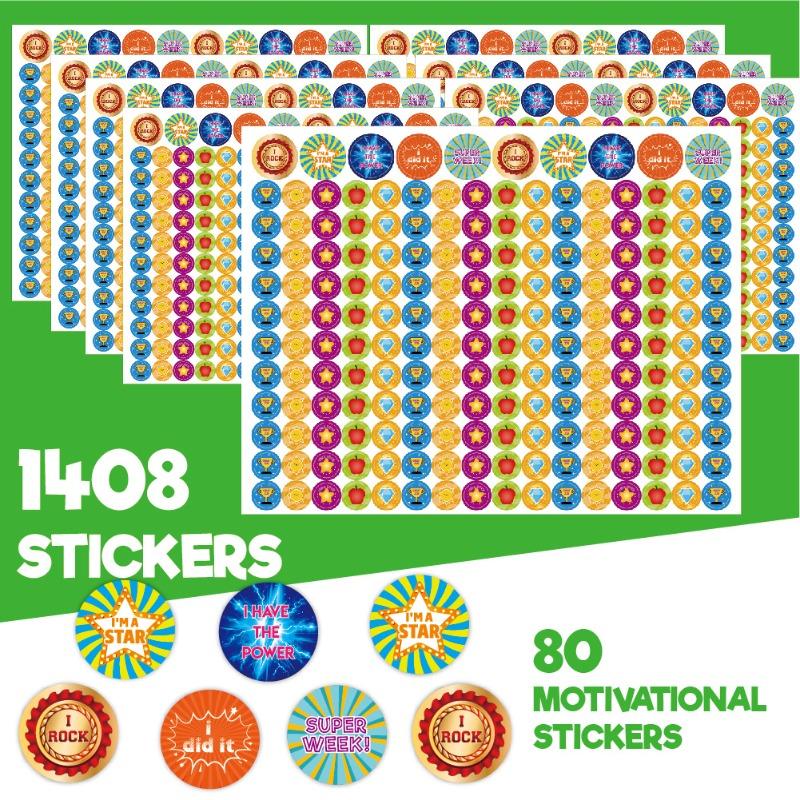 Children's behavior reward charts, English cartoons, praise stickers, tear-off pages, magnetic children's self-discipline sheets