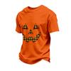 Heren Casual T-shirt met Korte Mouwen en Halloween Print voor Feestdagen