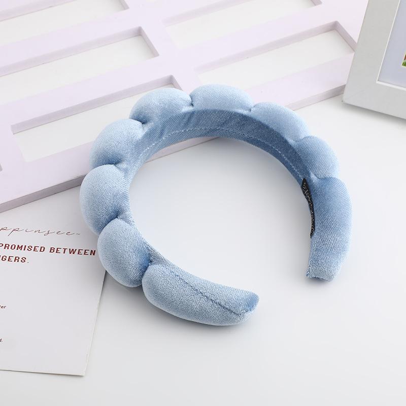 Korean Style Version Velvet Hair Band High Skull Top Sponge Fried Dough Twists High Sense Head Band Hair Accessories Pure Color
