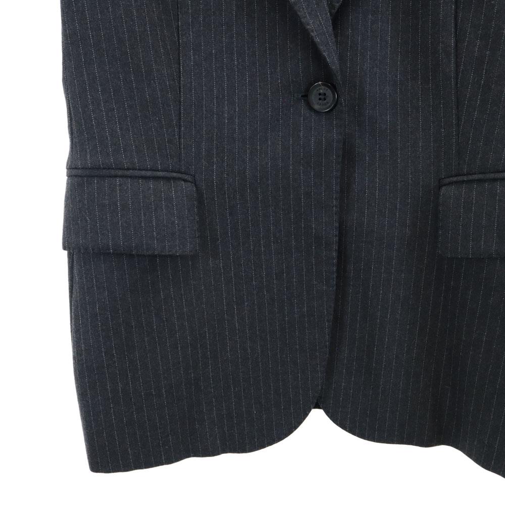 GUCCI made in Italy Pinstripe tailored jacket 40 Charcoal gray blazer Women Used