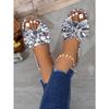 Plus Size Summer Slippers Women's Bow Beach Flats
