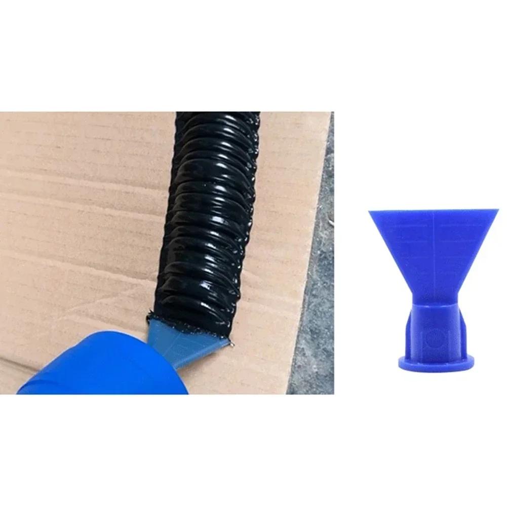 5pcs Accessories Wave Shape Silicon Cone Caulking Spare Part Nozzle Flat Nozzle Wave Shape Silicon Cone Caulking Spare Part