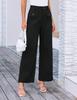 2025 Women's High Waist Wide Leg Stretch Trousers with Pockets - Formal Casual Pants