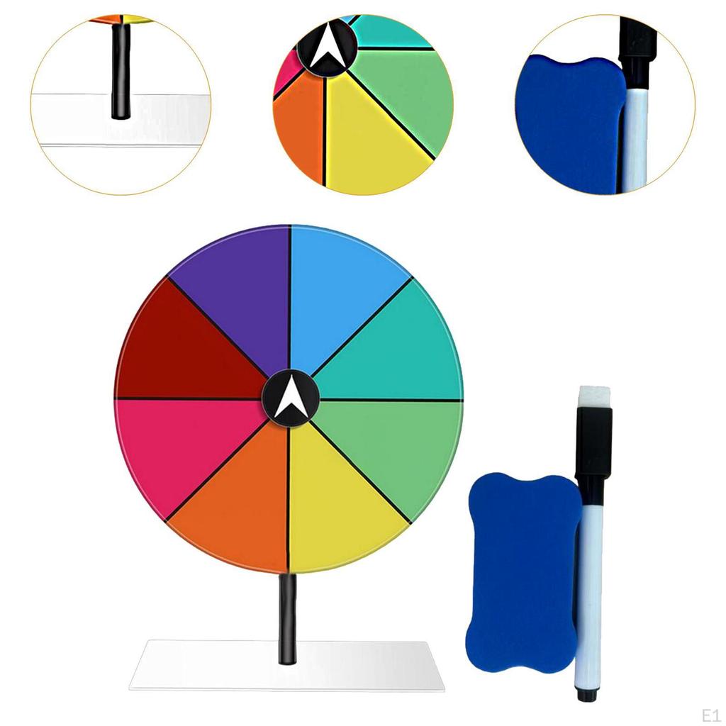 Acrylic Game Wheel Roulette with Erasable Pen And Eraser for Gatherings