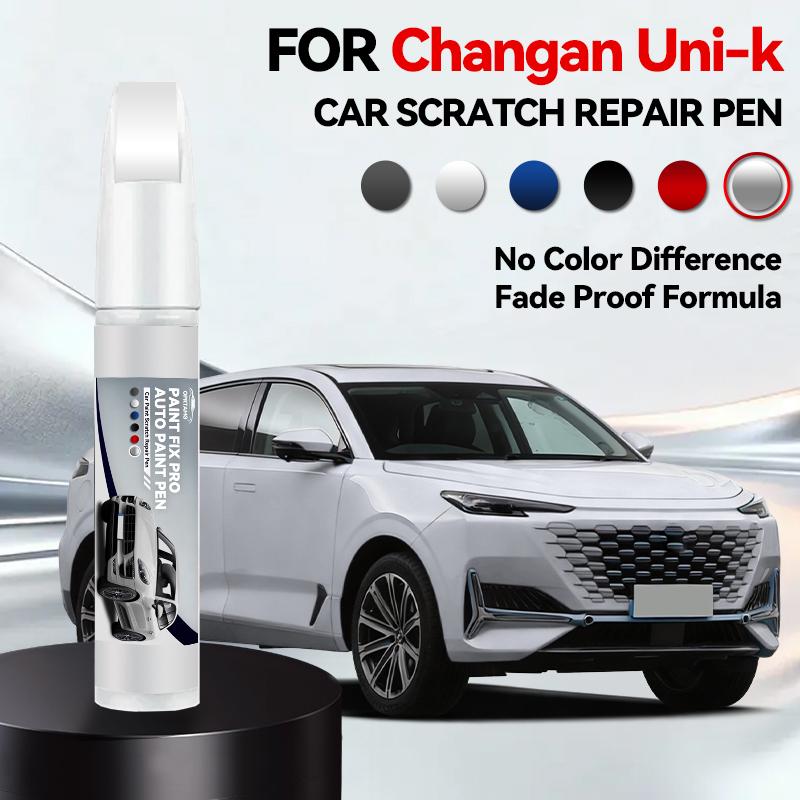 

For Changan Uni-k 1990-2026 Repair Pen Touch Up Scratch Remover DIY Auto Accessories Black White срібний