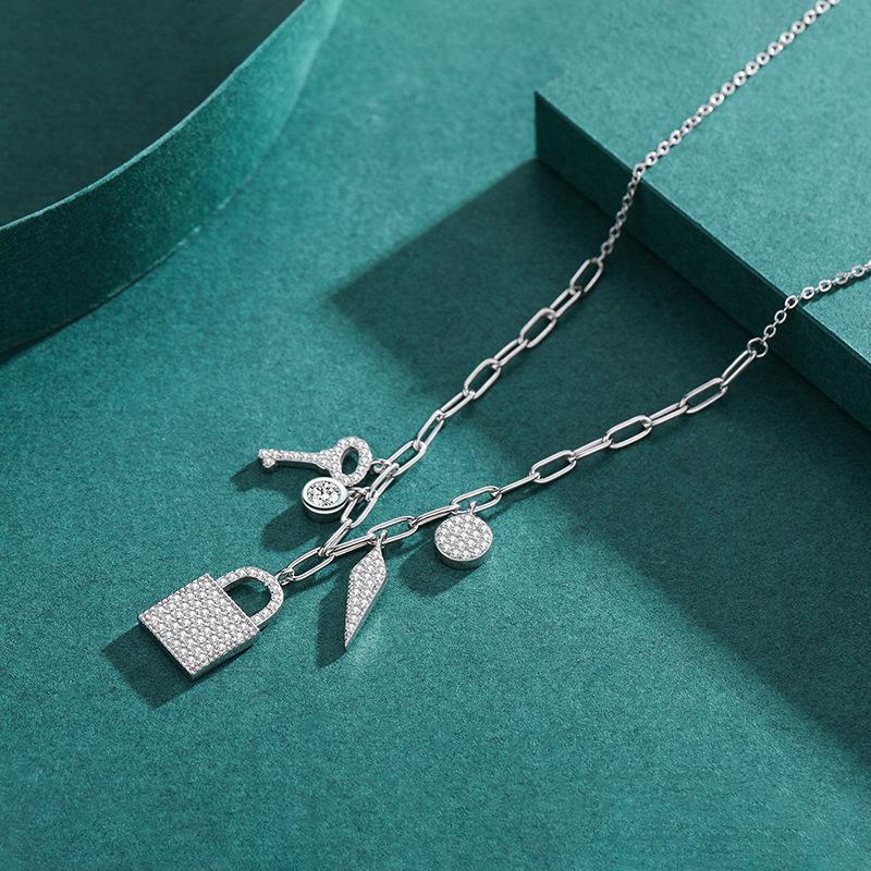Tancise S925 Sterling Silver Luxury Personality Pendant Necklace Women's Classic Tide Necklace