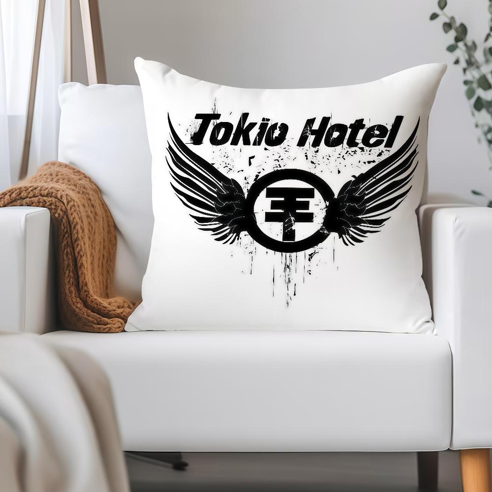 Rock Band T-Tokio H-Hotel Pillow Case Applicable Space For Guest Rooms Interiors Cars Office House Decoration