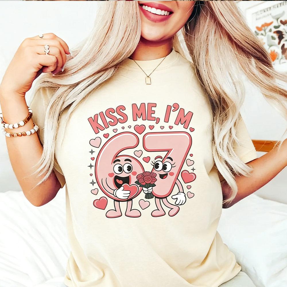 67 Couple Heart  Tshirts Funny 6 7 Heart Tshirt Valentines Six Seven Tee Holiday Gift Aesthetic Clothes  Aesthetic Clothes S