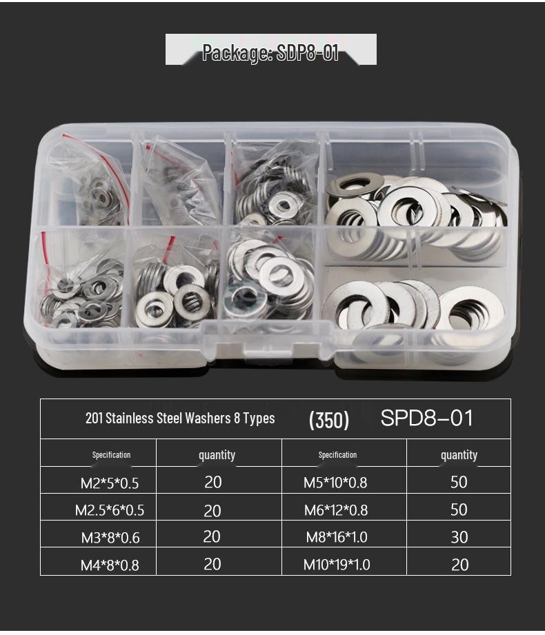 Rubber Anti-Vibration Seal & Enlarged Insulating Gasket Kit with Nylon O-ring and Stainless Steel Washers (M2/M3/M4)
