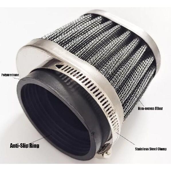1x Motorcycle Air Filter Intake Cleaner Pod Adjustable Cone Universal 50mm 2inch