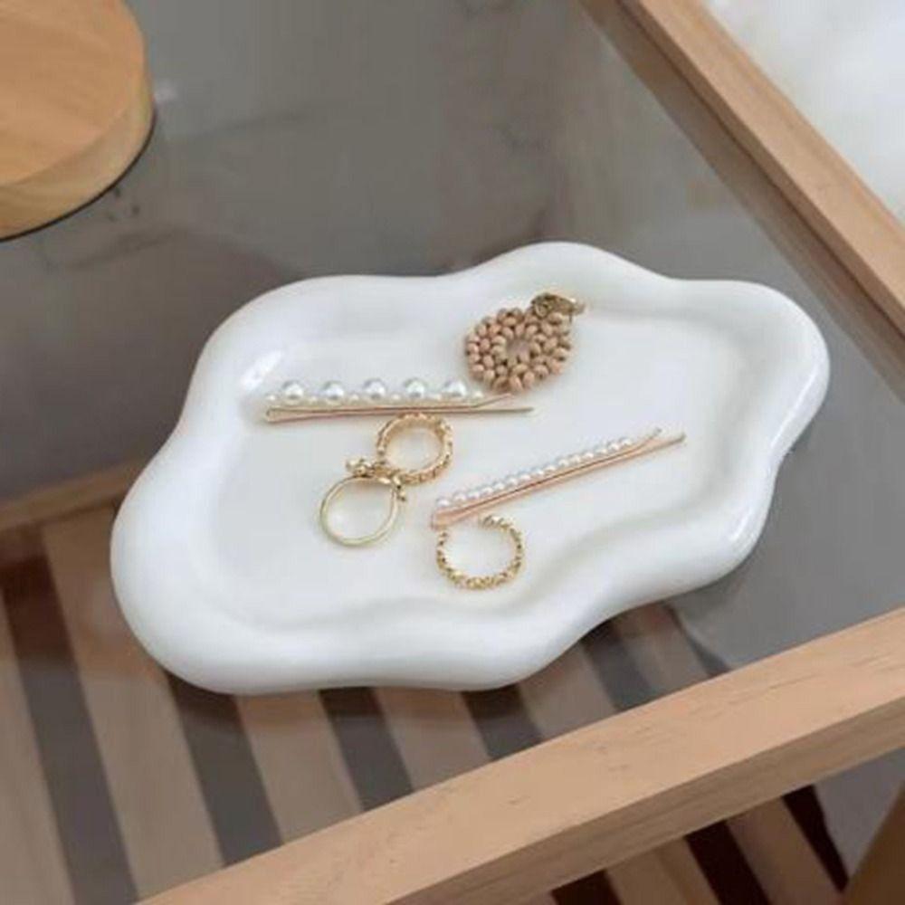 INS Jewelry Storage Tray Light Luxury Cloud Shape Tray Cake Snack Dessert Tray  Birthday Gift