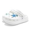 Crocs Crush Clog EVA Beach Pearl Accessories Summer Freshness Pendant Accessories Hole Shoes Unisex Light Blue