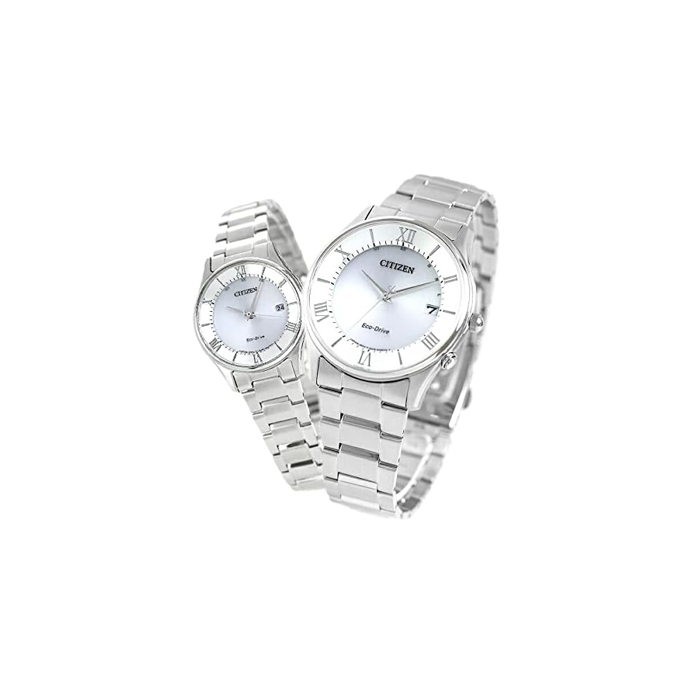 

Citizen Eco-Drive Radio-Controlled Couple Watches AS1060-54A ES0000-79A Men s Women s Solar Timepieces