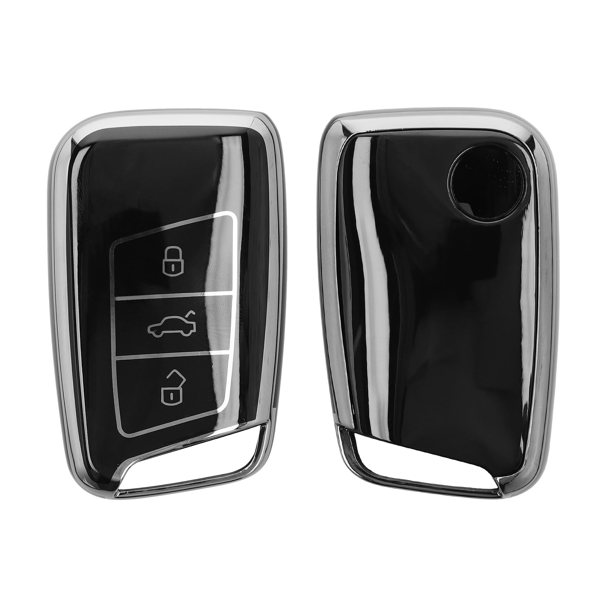 kwmobile VW 3-Button Car Key (Keyless Go Compatible Models Only) серебряный