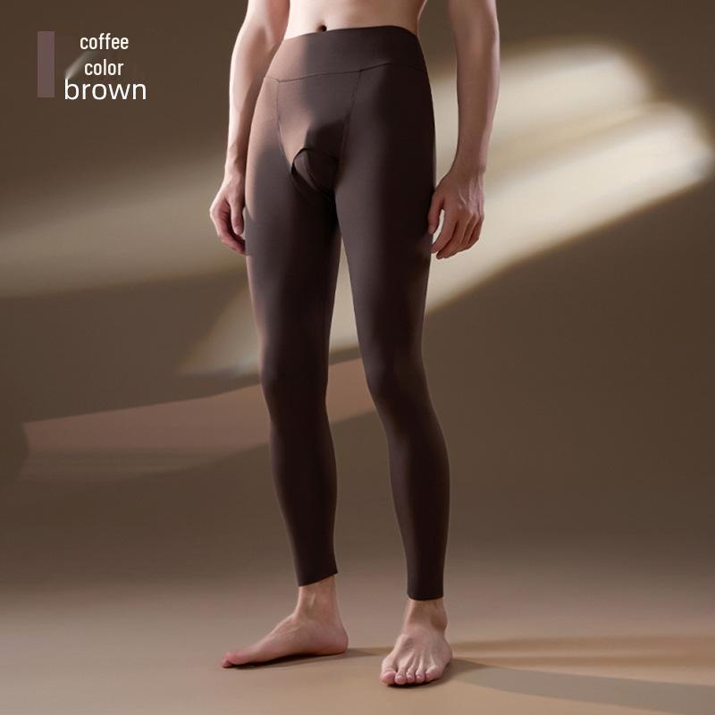 

Qinghe Чоловічі Теплі Вітрозахисні Легінси Барбі - Великі Розміри Штани для Йоги та Формування Фігури на Осінь/Зиму XL Men s U-Shaped Base Layer Pants 180g кавовий