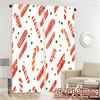 2pcs,Curtains Candy Cane Berries Stripes (3) Popular Light Filtering Curtains Prints Light Filtering Curtains Decorations Inside
