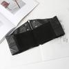 Gothic Solid Color Lift Up Female Waist Corset Wide Faux Leather Belt Women Fashion Slimming Waistband Elastic Corsets