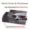 King Queen Bedding Set With Comforter Bed Sets Full Size Cool Skull Spider Printed 3PCS Goth Bedding for Teen Boys Room Decor