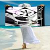 Personalized customized proof beach towel with Byakuya Kuchiki pattern - soft, absorbent, quick-drying, perfect swimming, camping&bathing