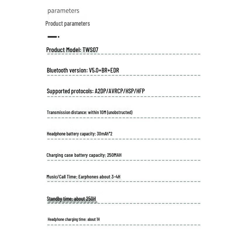 Wopow TWS07 Wireless Bluetooth Earbuds