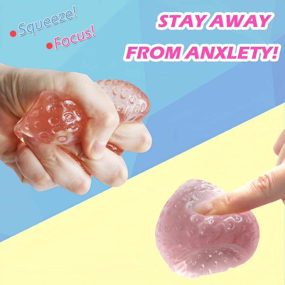 Large Strawberry Decompression Simulation Squeeze Toy With Soft Silicone Like Texture Suitable For Stress Relief Entertainment