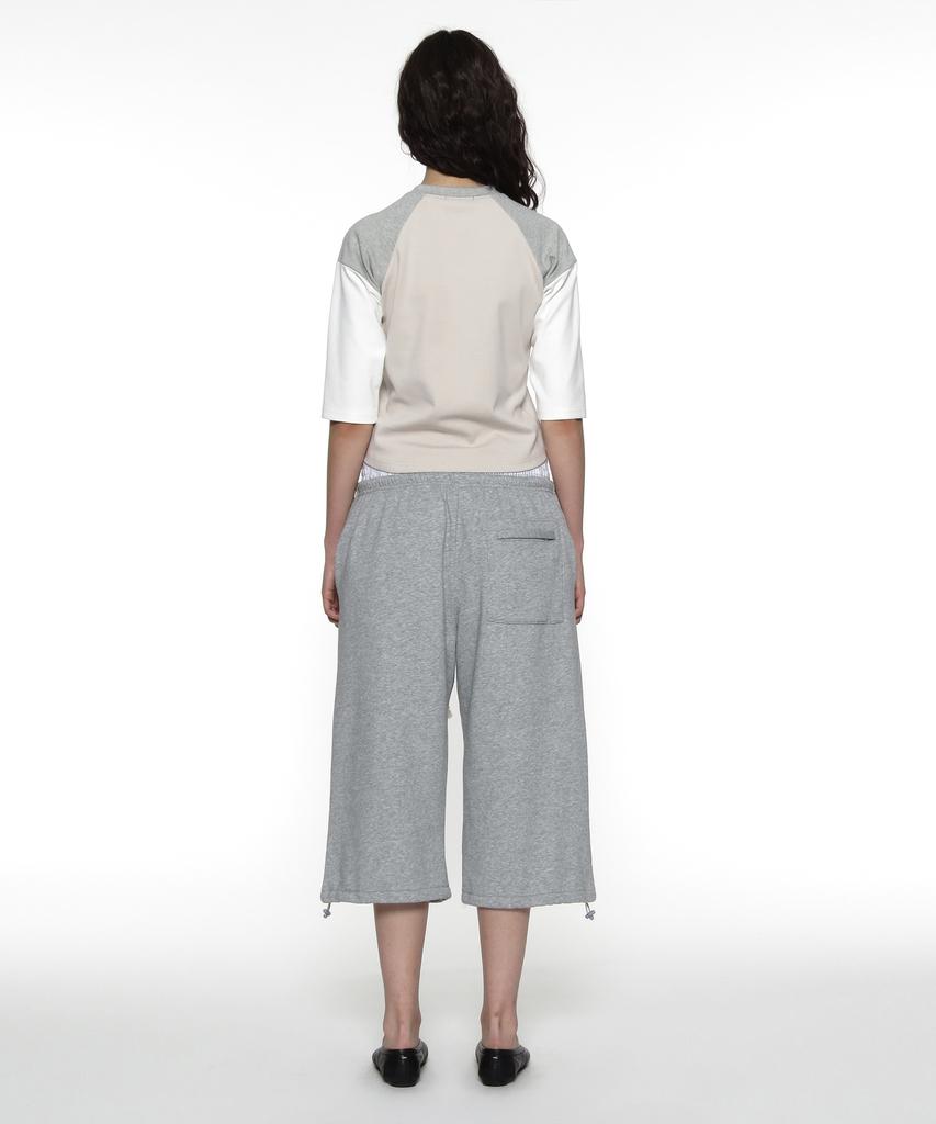 PARTIMENTO WOMEN Pwc Henley Neck Three-Quarter Sleeve Tee_Ecru