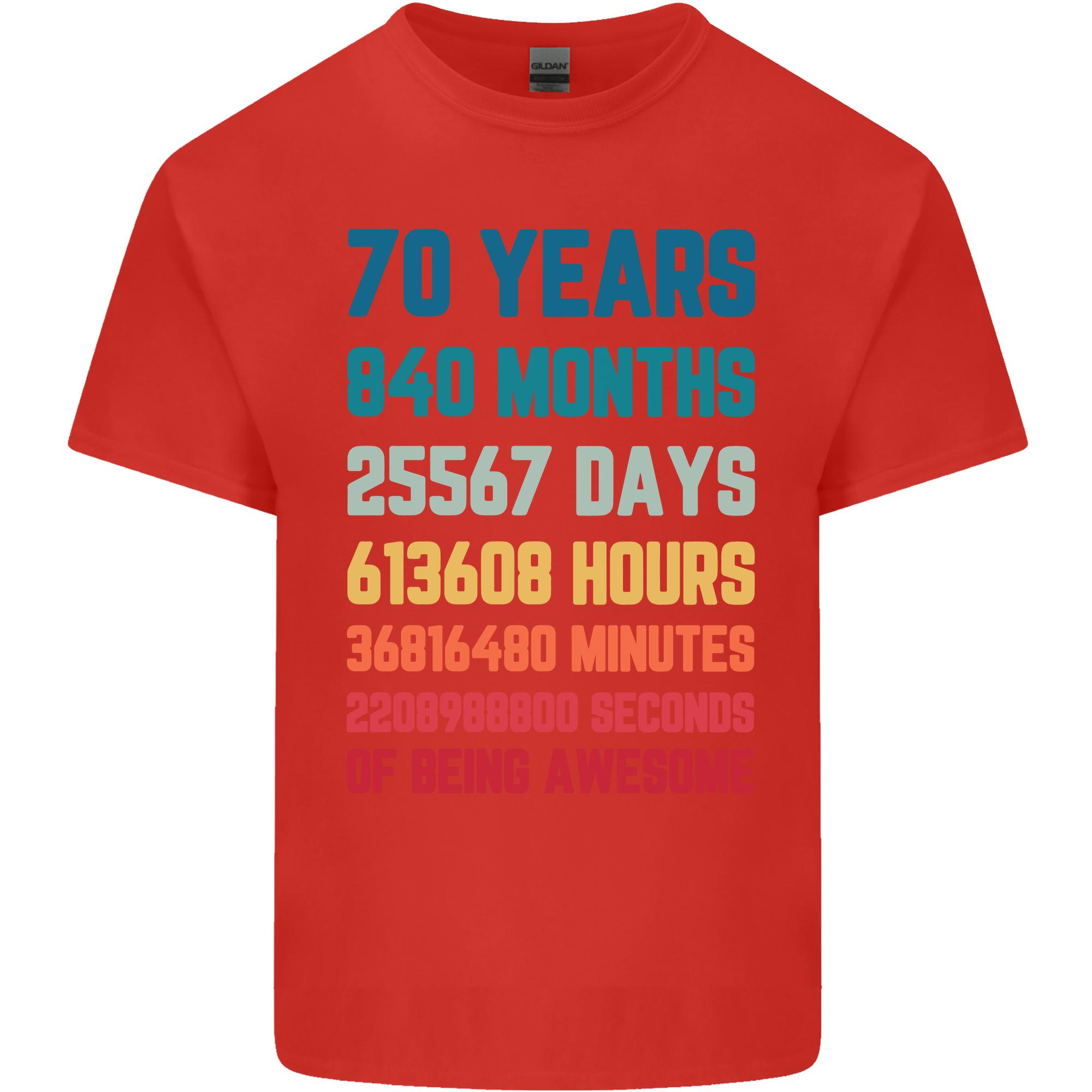 70th Birthday 70 Year Old Unisexs Light Cotton TShirt S