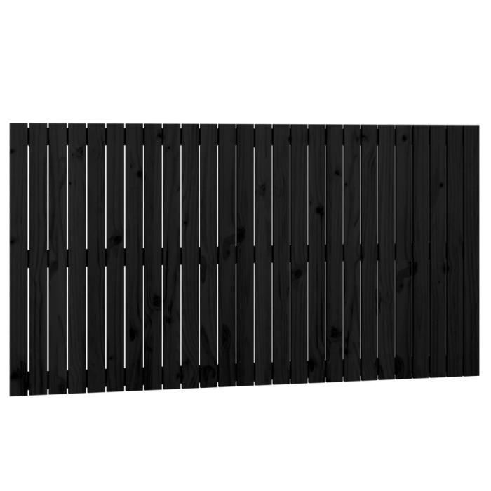 824912 vidaXL Tête de lit murale Noir 166x3x90 cm Bois massif de pin