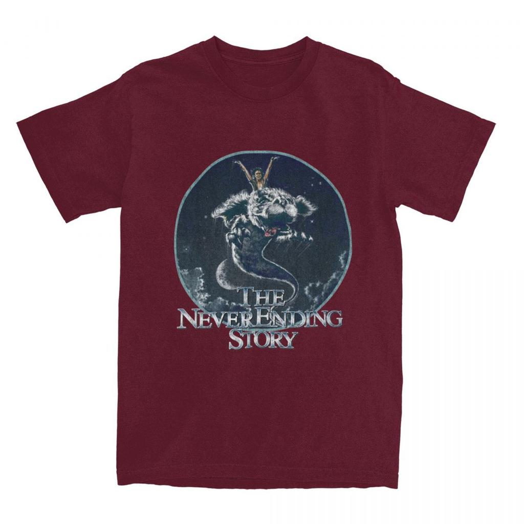 Men TShirt The Neverending Story TShirts Fashion Falkor Beach Tee Shirt Y2K Fun Printed Cotton Clothes Plus Size 6XL