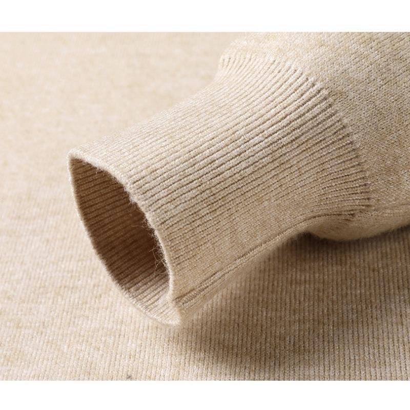 New Autumn Solid Color Half-turtleneck Men's Slim-fit Sweater