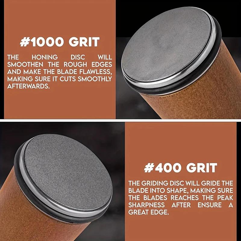 Rolling Knife Sharpener For Straight Edge Knife Sharpener Kit With 15/20° Degree Magnetic Angle For Kitchen Knives Whetstone Set