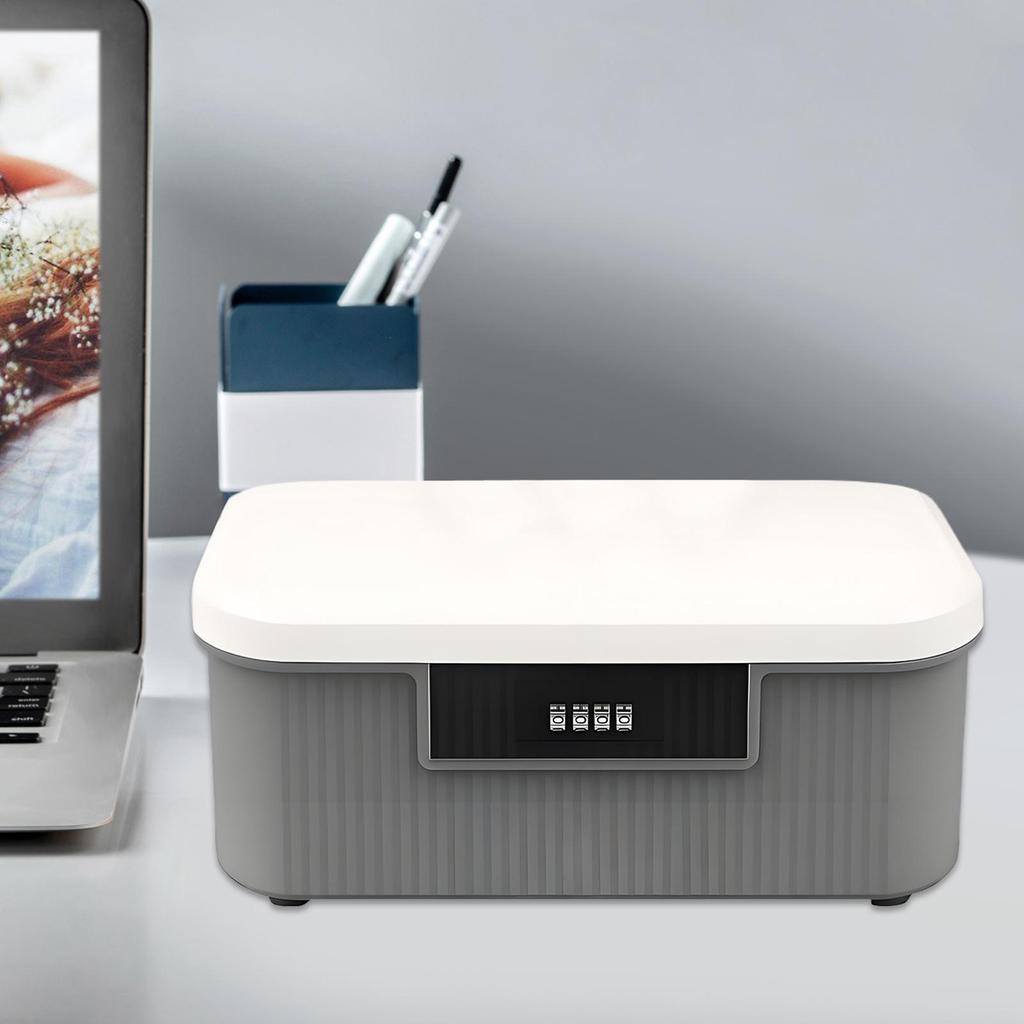 Storage Box With Lock Combination Safe Box Organizer Portable Password Locking Large Capacity Tool For Document File Folders