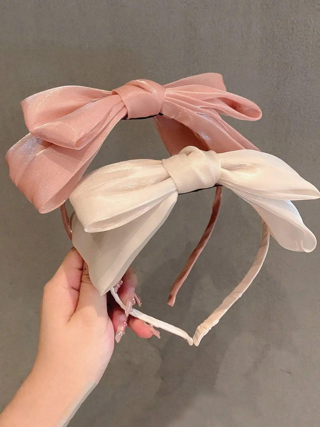 

1/2 части женского сетчатого обруча с большим бантом, аксессуар для волос принцессы