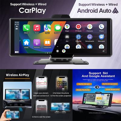 64/128G 10,26 Zoll 4G IPS Touchscreen GPS-Navigation Carplay Android AUTO Dual Lens Dash Cam Rückspiegel Videorecorder