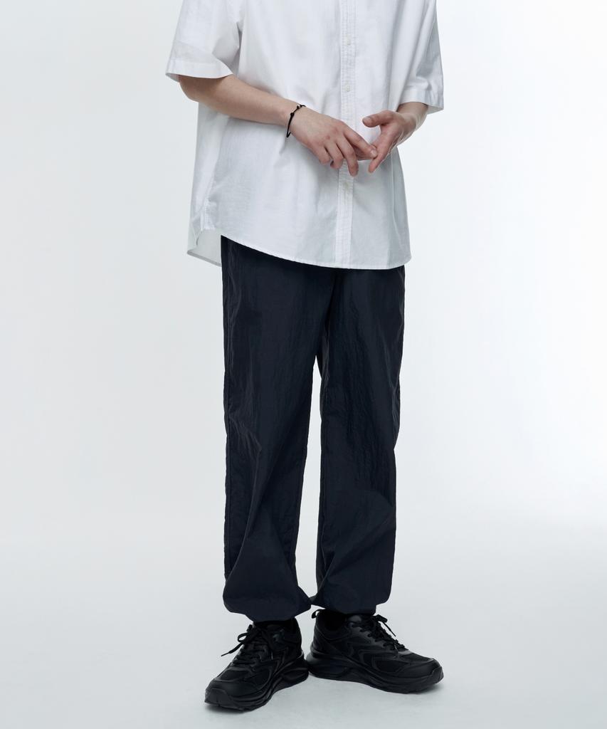 MUSINSA STANDARD Nylon Wide String Pants [Dark Gray]