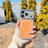Luxury for Magsafe Wireless Charge Clear Case For iPhone 17 Pro Max 16 15 14  13 12 11 Two color border bracket Magnetic Cover