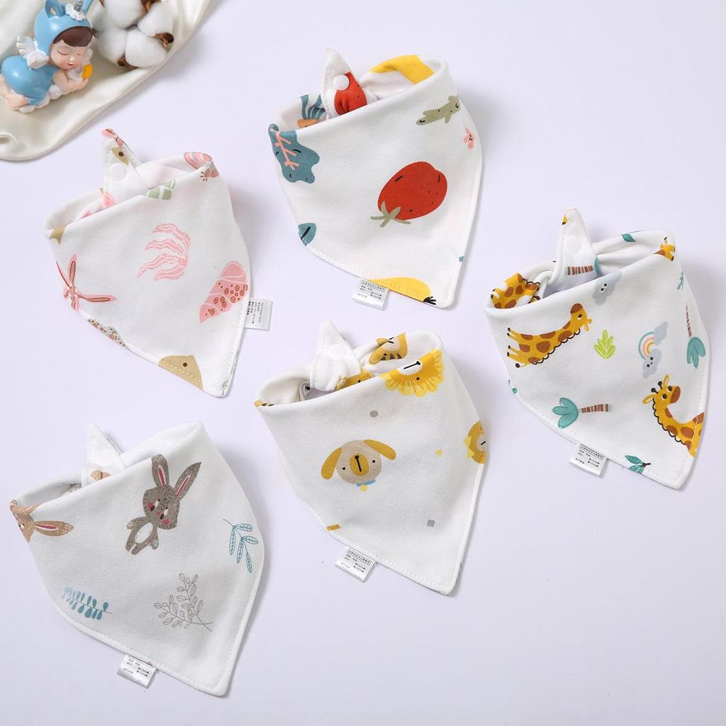 Pure Cotton Baby Triangle Bibs & Scarves for Boys and Girls