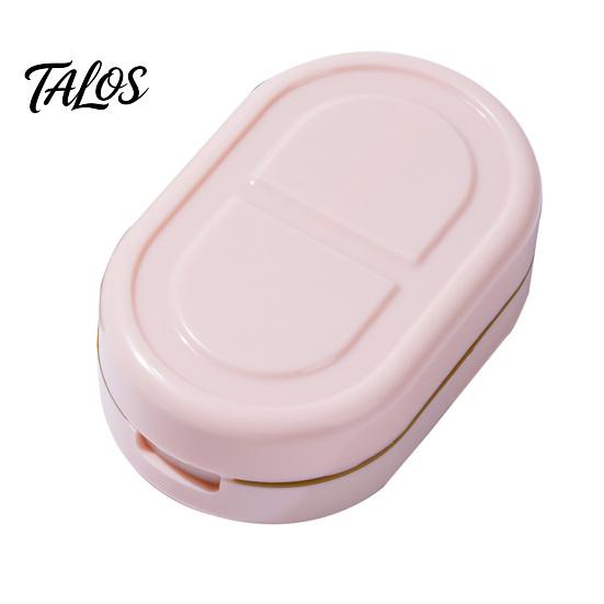 Talos Pill Cutter Splitter, Moisture-Proof Separate 2 in 1 Case, Food-Grade PP Portable Pills Organizer, for Small And Tiny