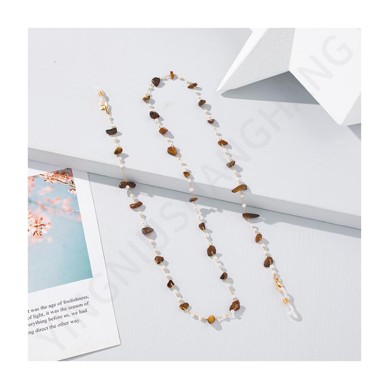 European and American fashion simple stone chain glasses chain, women's anti-lost neck lanyard glasses chain