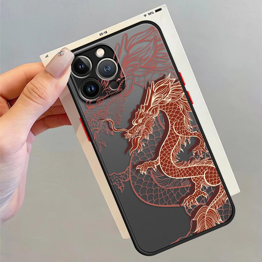 East Dragon Case for iPhone 17 Pro Max 11 14 7 8 SE XS XR Air 12 13 Mini 15 16 Plus Funda Back Phone Cover