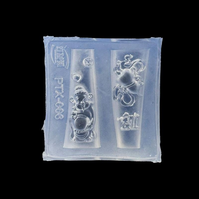 3D Acrylic Mold of Buddha Head, Nail Art Decor for DIY Manicure and God of Wealth Charm